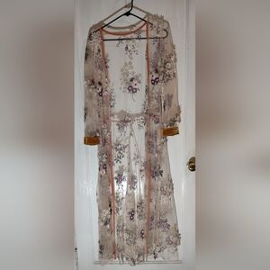 Aratta, floral cardigan tunic early fall spring